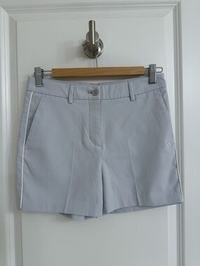 J.Lindeberg Light Gray Women's Shorts with White Piping